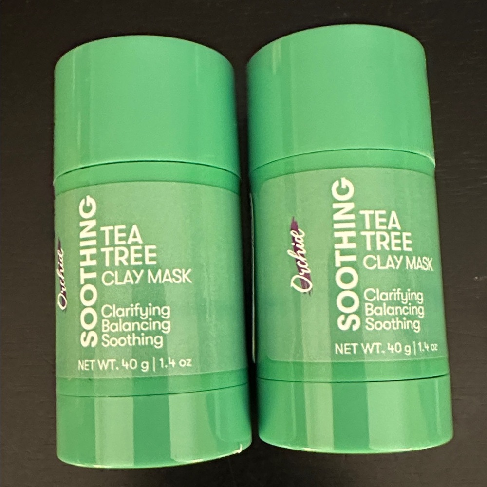 2 Orchid Soothing Tea Tree Clay Mask Stick Clarifying Balancing Soothing